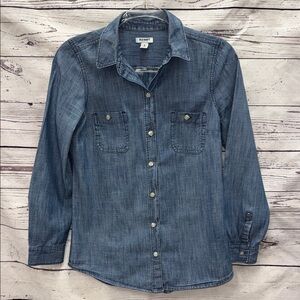 Old Navy Blue Denim Shirt Size XS